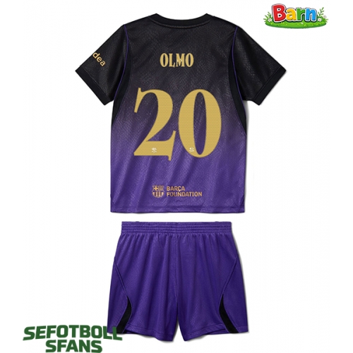 Barcelona Dani Olmo #20 Bortaställ Barn 2026-27 Kortärmad (+ Korta byxor)